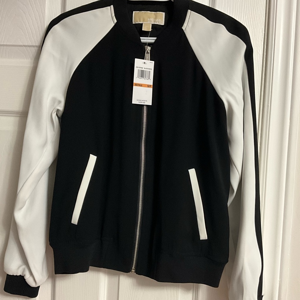 KORS Michael Kors Monochrome Bomber Jacket